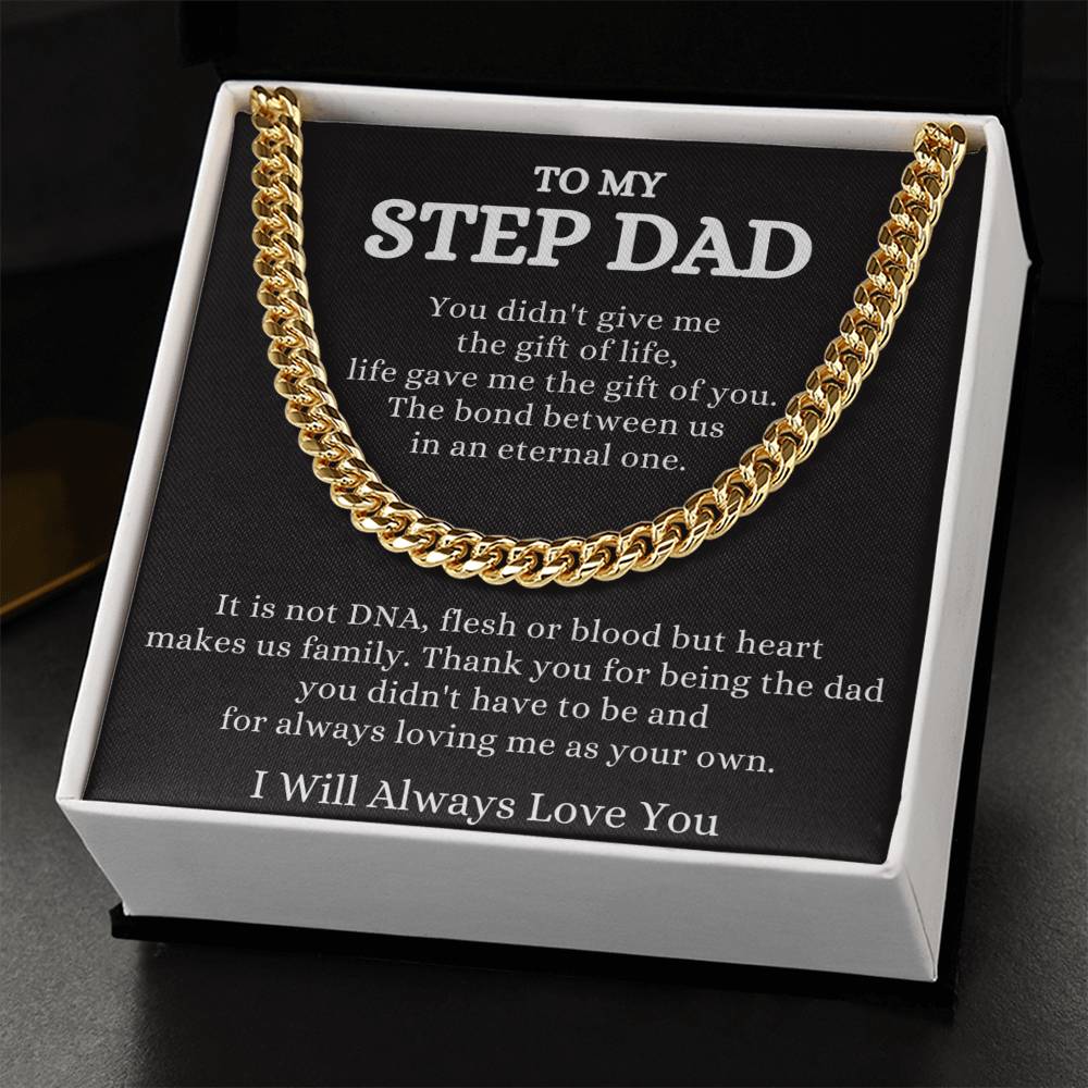 Step Dad Cuban Chain Necklace: A Symbol of Love and Respect - Stacy Style