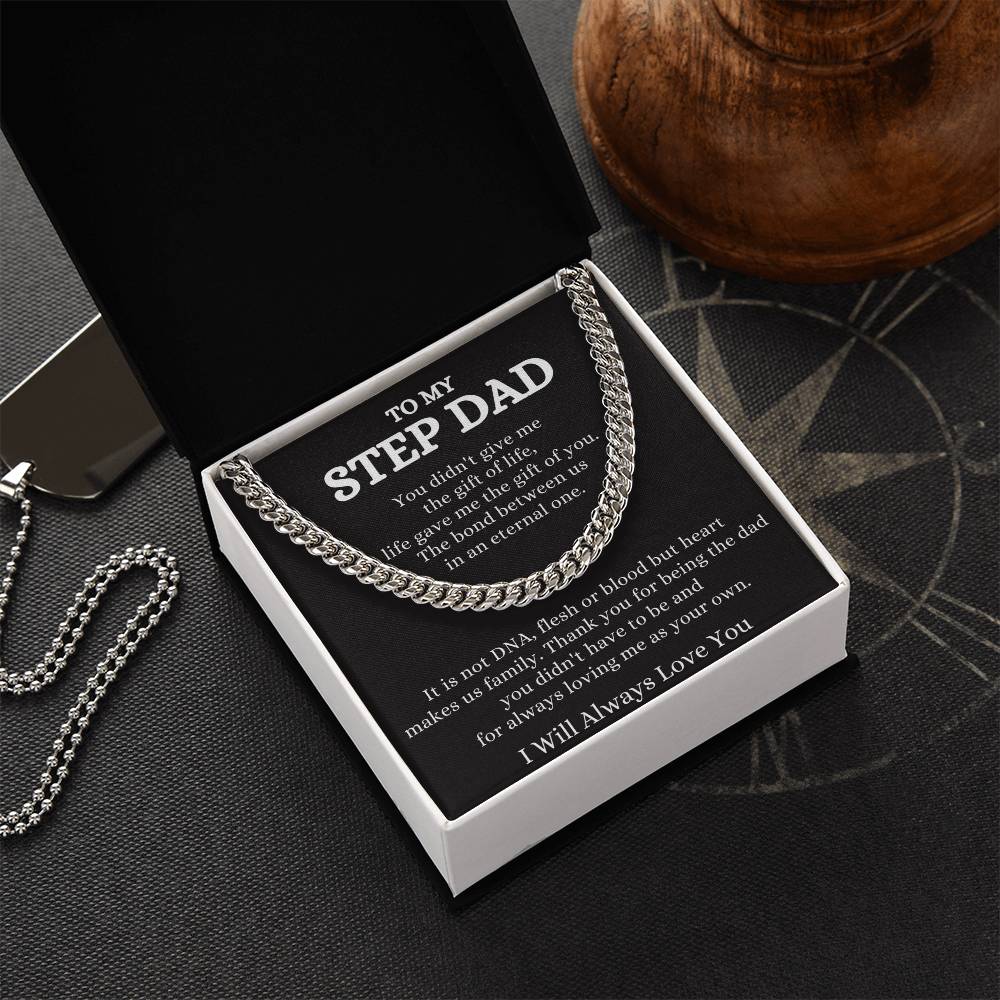 Step Dad Cuban Chain Necklace: A Symbol of Love and Respect - Stacy Style