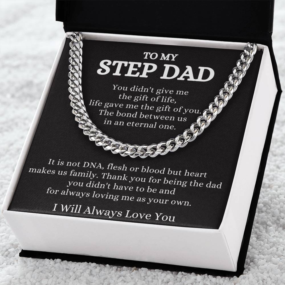 Step Dad Cuban Chain Necklace: A Symbol of Love and Respect - Stacy Style