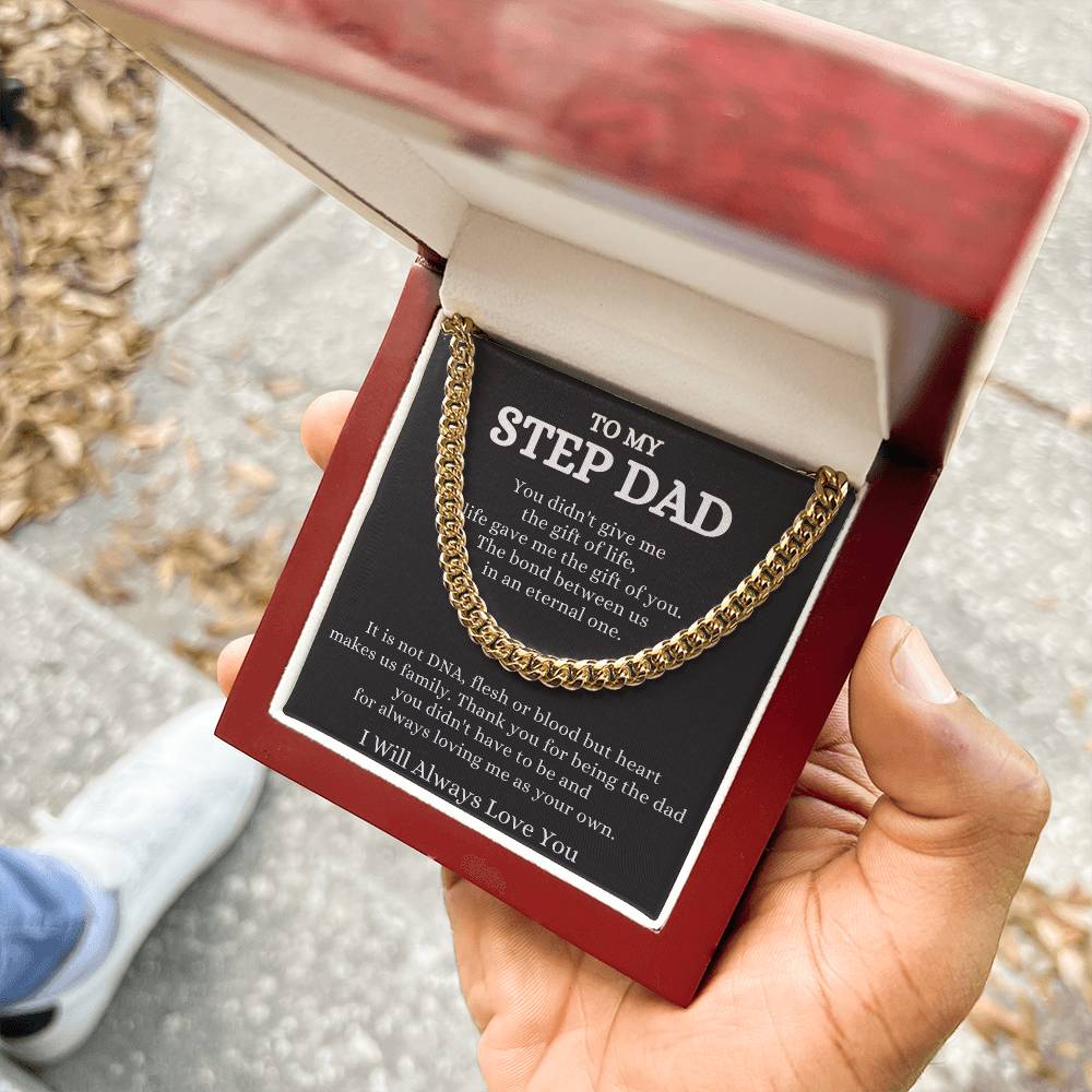 Step Dad Cuban Chain Necklace: A Symbol of Love and Respect - Stacy Style