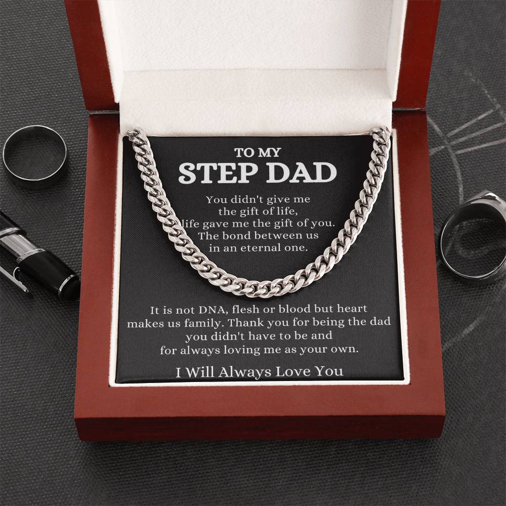 Step Dad Cuban Chain Necklace: A Symbol of Love and Respect - Stacy Style