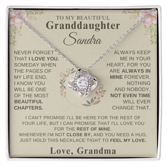 To My Granddaughter - Love Grandma  Personalized Gift Set