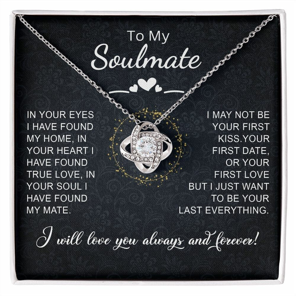 To My Soulmate gift, Soulmate Necklace, Gift for her, Gift for Wife, Christmas gift, Valentine day Gift, Gift from boyfriend - Stacy Style