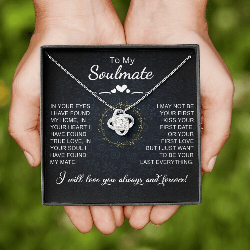 To My Soulmate gift, Soulmate Necklace, Gift for her, Gift for Wife, Christmas gift, Valentine day Gift, Gift from boyfriend - Stacy Style