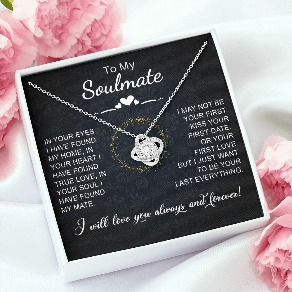 To My Soulmate gift, Soulmate Necklace, Gift for her, Gift for Wife, Christmas gift, Valentine day Gift, Gift from boyfriend - Stacy Style