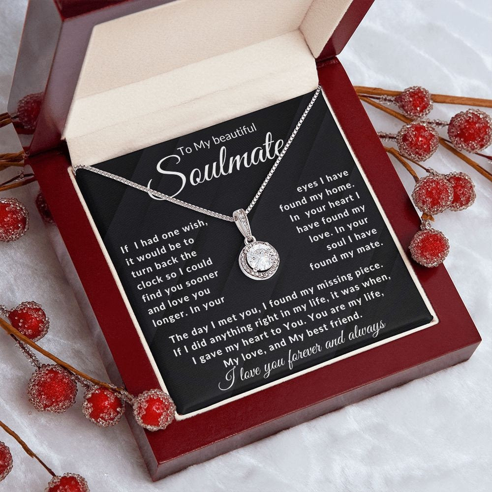 To My Soulmate Eternal Love Necklace Gift for Her, Wife, Girlfriend, Anniversary, Wedding, Valentine, Birthday gift for her - Stacy Style