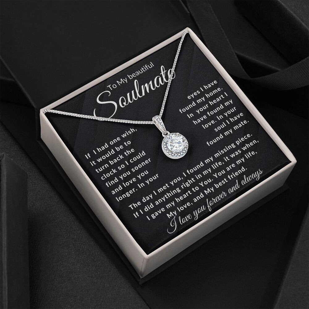 To My Soulmate Eternal Love Necklace Gift for Her, Wife, Girlfriend, Anniversary, Wedding, Valentine, Birthday gift for her - Stacy Style