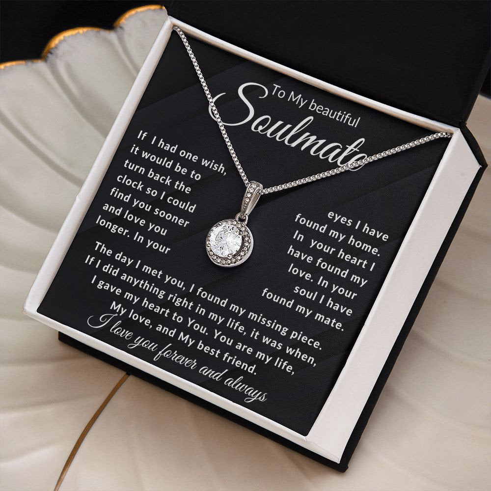 To My Soulmate Eternal Love Necklace Gift for Her, Wife, Girlfriend, Anniversary, Wedding, Valentine, Birthday gift for her - Stacy Style