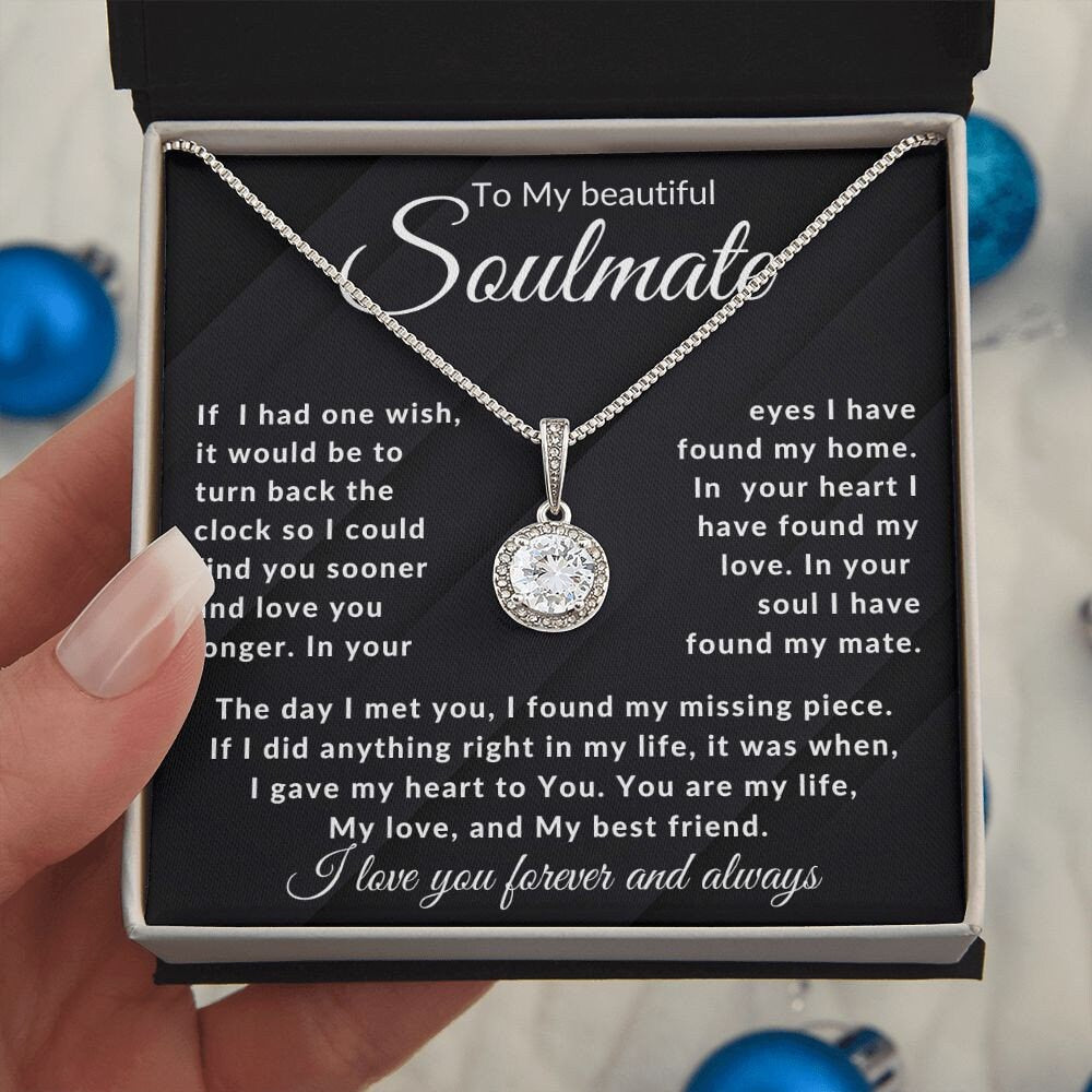 To My Soulmate Eternal Love Necklace Gift for Her, Wife, Girlfriend, Anniversary, Wedding, Valentine, Birthday gift for her - Stacy Style