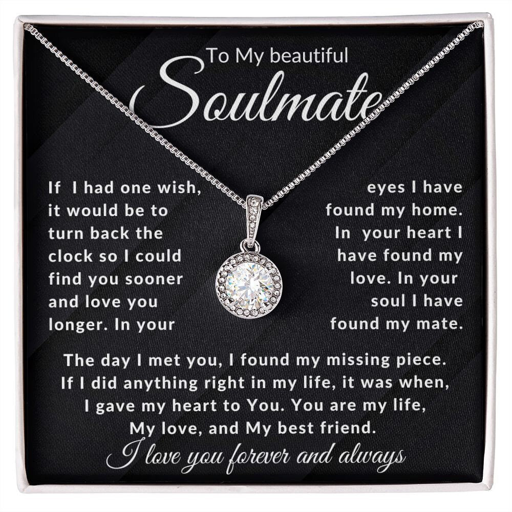 To My Soulmate Eternal Love Necklace Gift for Her, Wife, Girlfriend, Anniversary, Wedding, Valentine, Birthday gift for her - Stacy Style