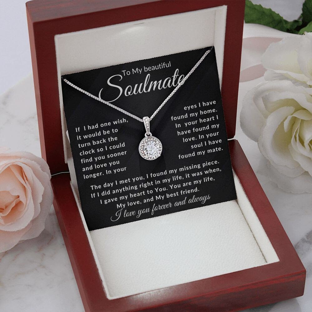 To My Soulmate Eternal Love Necklace Gift for Her, Wife, Girlfriend, Anniversary, Wedding, Valentine, Birthday gift for her - Stacy Style