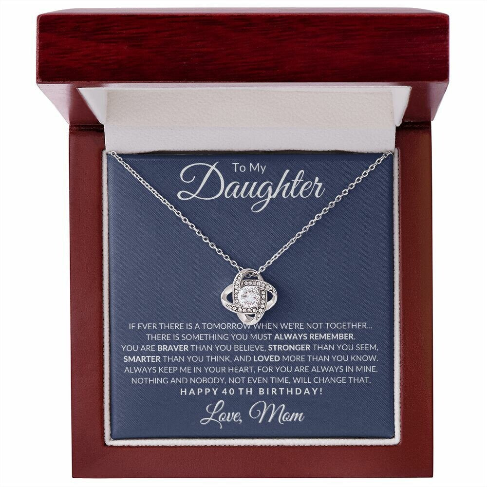 Daughter's 40th Birthday Necklace with Message card, to my daughter 40th Birthday Gift, Daughters 40th Birthday, 40th Birthday From Mom - Stacy Style