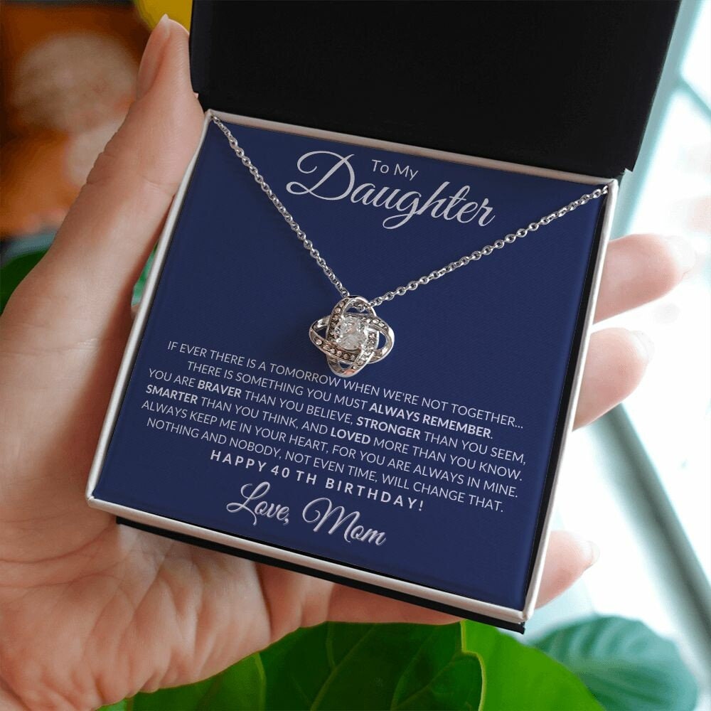 Daughter's 40th Birthday Necklace with Message card, to my daughter 40th Birthday Gift, Daughters 40th Birthday, 40th Birthday From Mom - Stacy Style