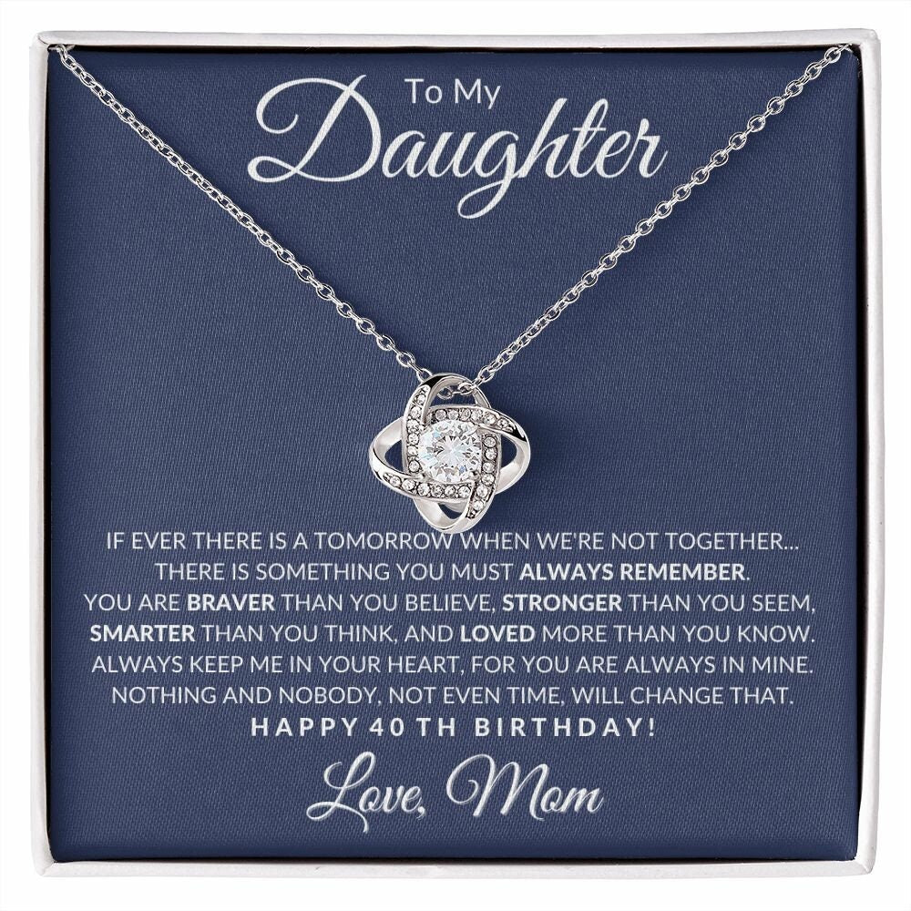 Daughter's 40th Birthday Necklace with Message card, to my daughter 40th Birthday Gift, Daughters 40th Birthday, 40th Birthday From Mom - Stacy Style