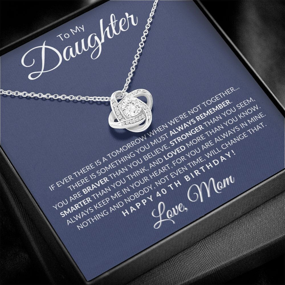 Daughter's 40th Birthday Necklace with Message card, to my daughter 40th Birthday Gift, Daughters 40th Birthday, 40th Birthday From Mom - Stacy Style