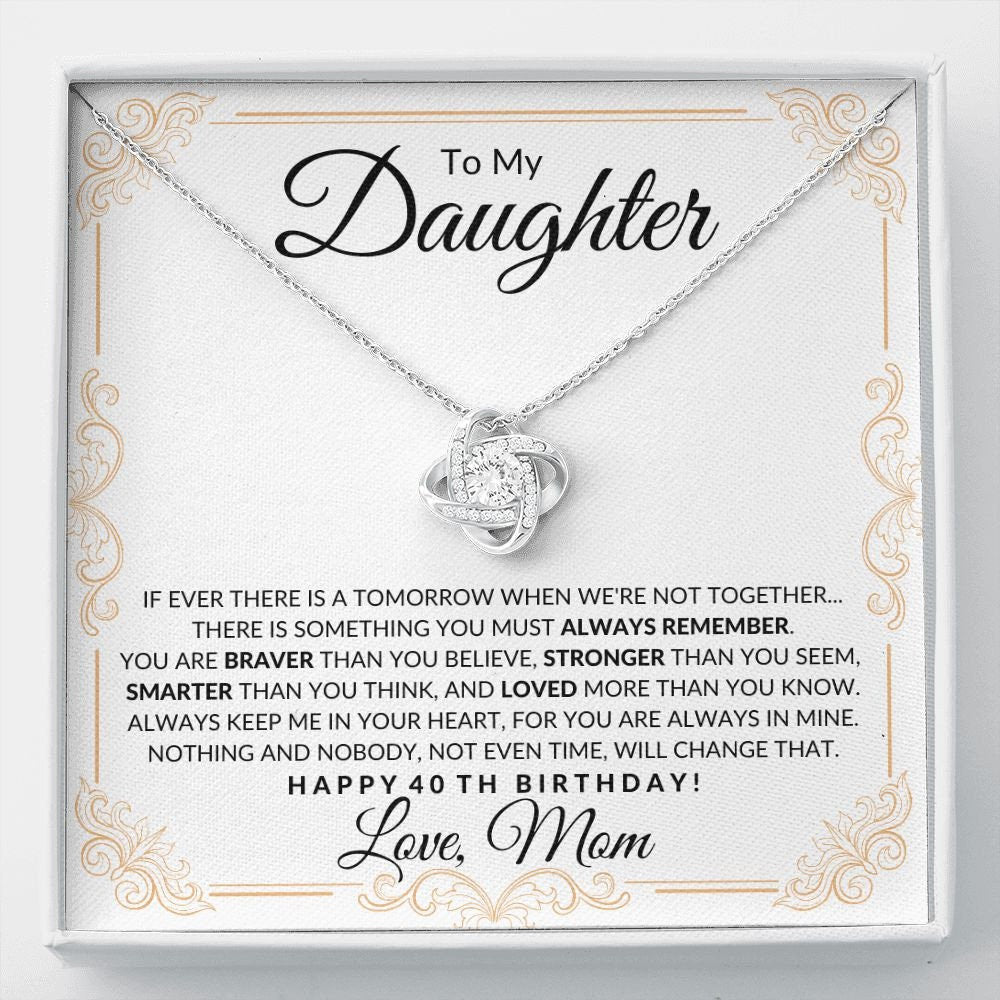 Daughter's 40th Birthday Necklace with Message card, to my daughter 40th Birthday Gift, Daughters 40th Birthday, 40th Birthday From Mom - Stacy Style