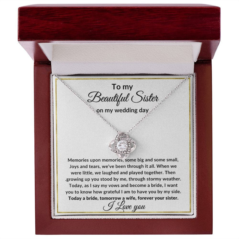 Sister Wedding Gift from Bride, Sister of the Bride Necklace, Sister Wedding Gift, Thank you Gift to Sister Maid of Honor, Matron of Honor - Stacy Style