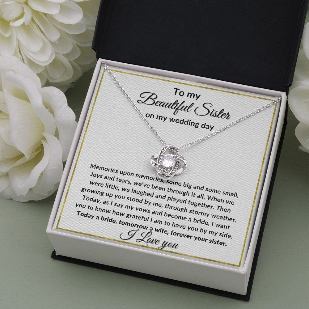 Sister Wedding Gift from Bride, Sister of the Bride Necklace, Sister Wedding Gift, Thank you Gift to Sister Maid of Honor, Matron of Honor - Stacy Style