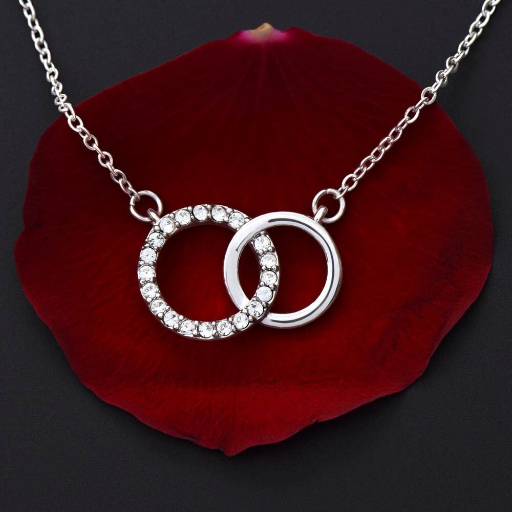 Unbiological Sister Best Friend Gift Jewelry, Long Distance, Quotes, Friends Forever, Perfect Pair Necklace Double Circles - Stacy Style