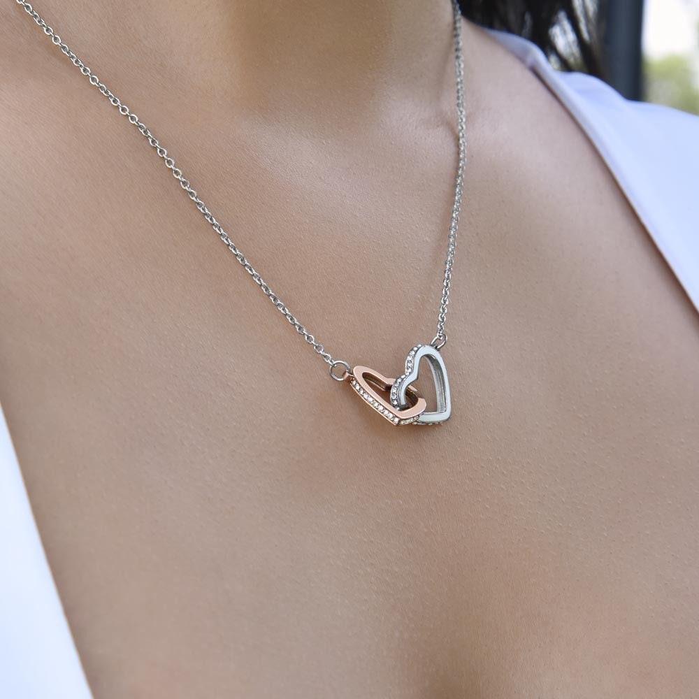 Interlocking Hearts, To My Beautiful Mom, Mother Gift Jewelry, Gift For Mom From Daughter, Necklace Gift For Mom Gift For Mother Gift Thank - Stacy Style