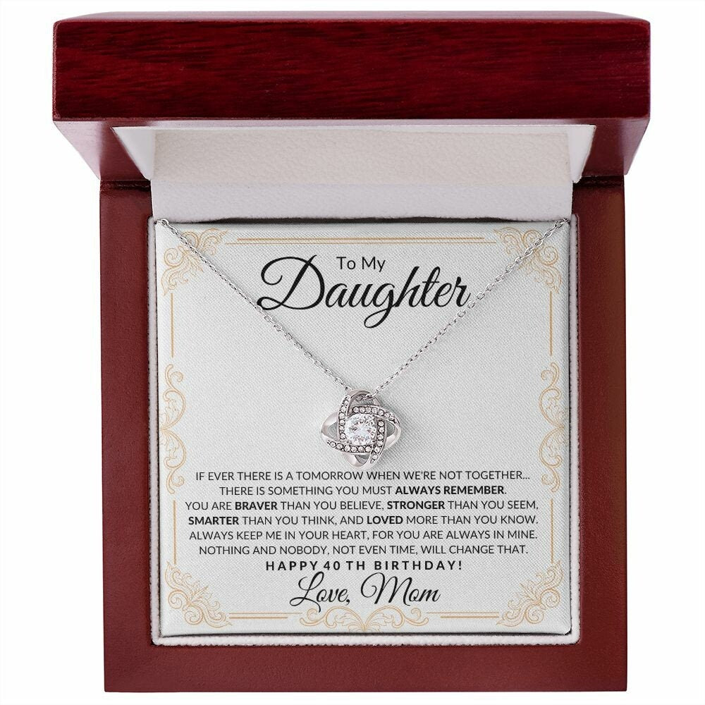 Daughter's 40th Birthday Necklace with Message card, to my daughter 40th Birthday Gift, Daughters 40th Birthday, 40th Birthday From Mom - Stacy Style