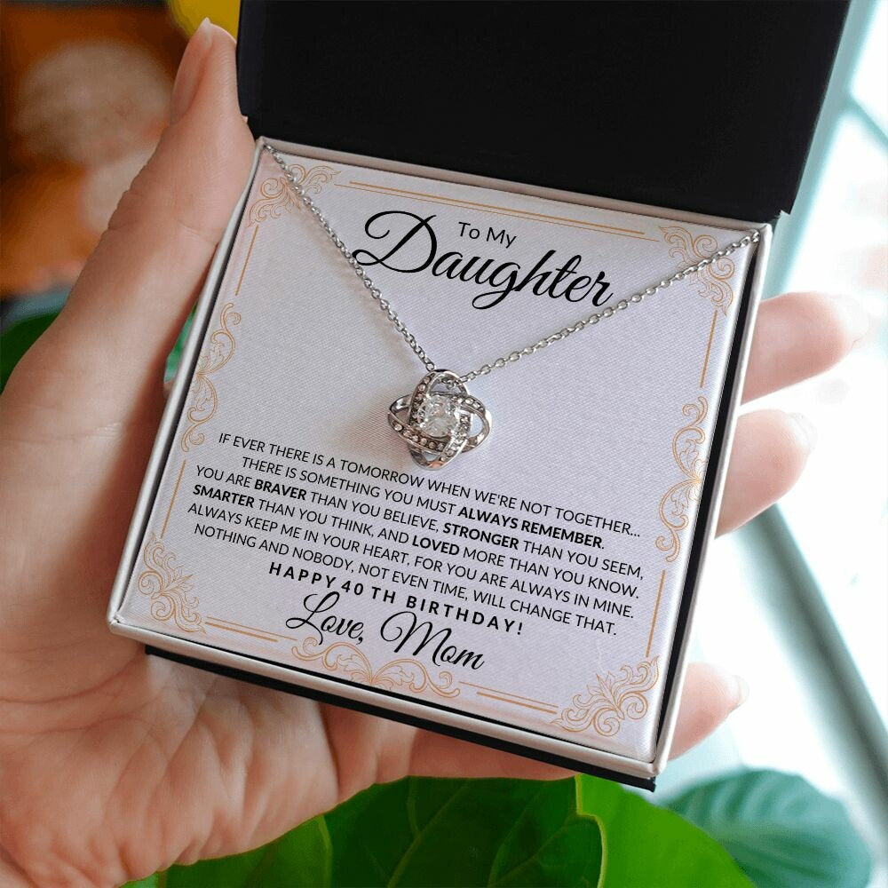 Daughter's 40th Birthday Necklace with Message card, to my daughter 40th Birthday Gift, Daughters 40th Birthday, 40th Birthday From Mom - Stacy Style