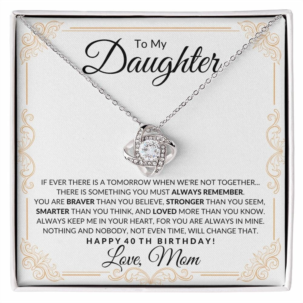 Daughter's 40th Birthday Necklace with Message card, to my daughter 40th Birthday Gift, Daughters 40th Birthday, 40th Birthday From Mom - Stacy Style